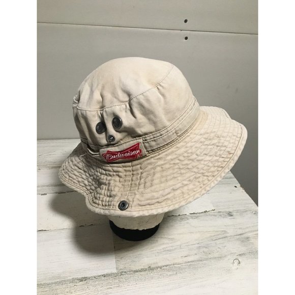 Official Anheuser Busch Budweiser tan bucket hat - Picture 1 of 6